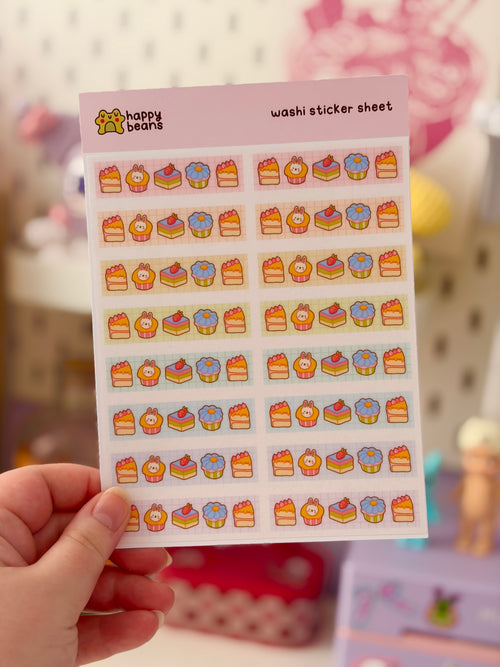 cake washi sticker sheet