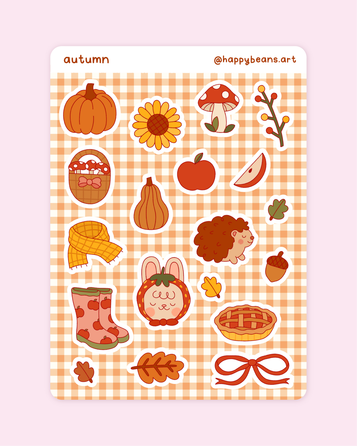 autumn sticker sheet