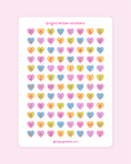 heart letter sticker sheet