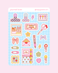 journal lover sticker sheet