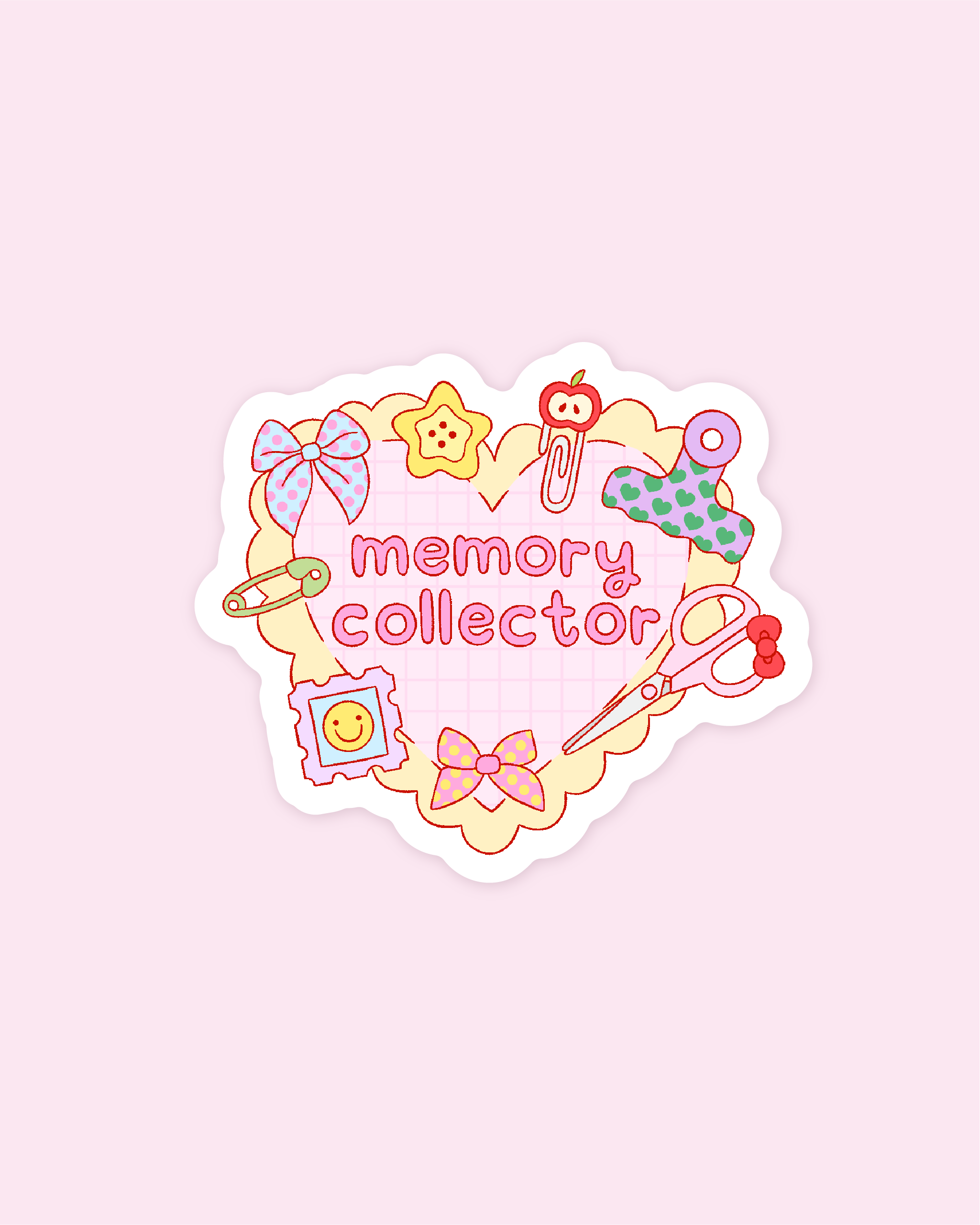 memory collector die cut sticker