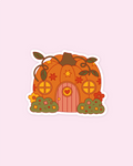 pumpkin die cut sticker