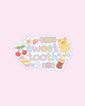sweet tooth die cut sticker